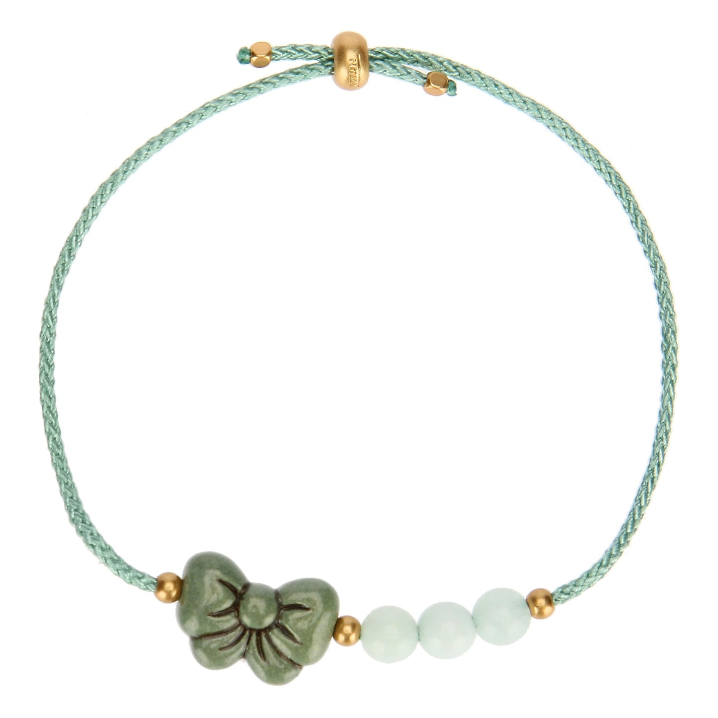 THUN Dedicato a te Bracciale con fiocco verde