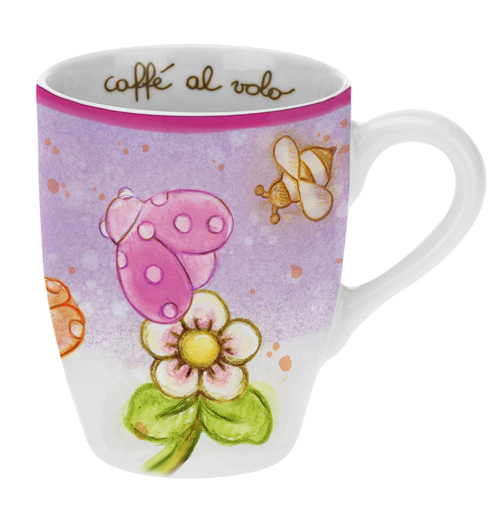 THUN Mug Efas Viola con Coccinelle