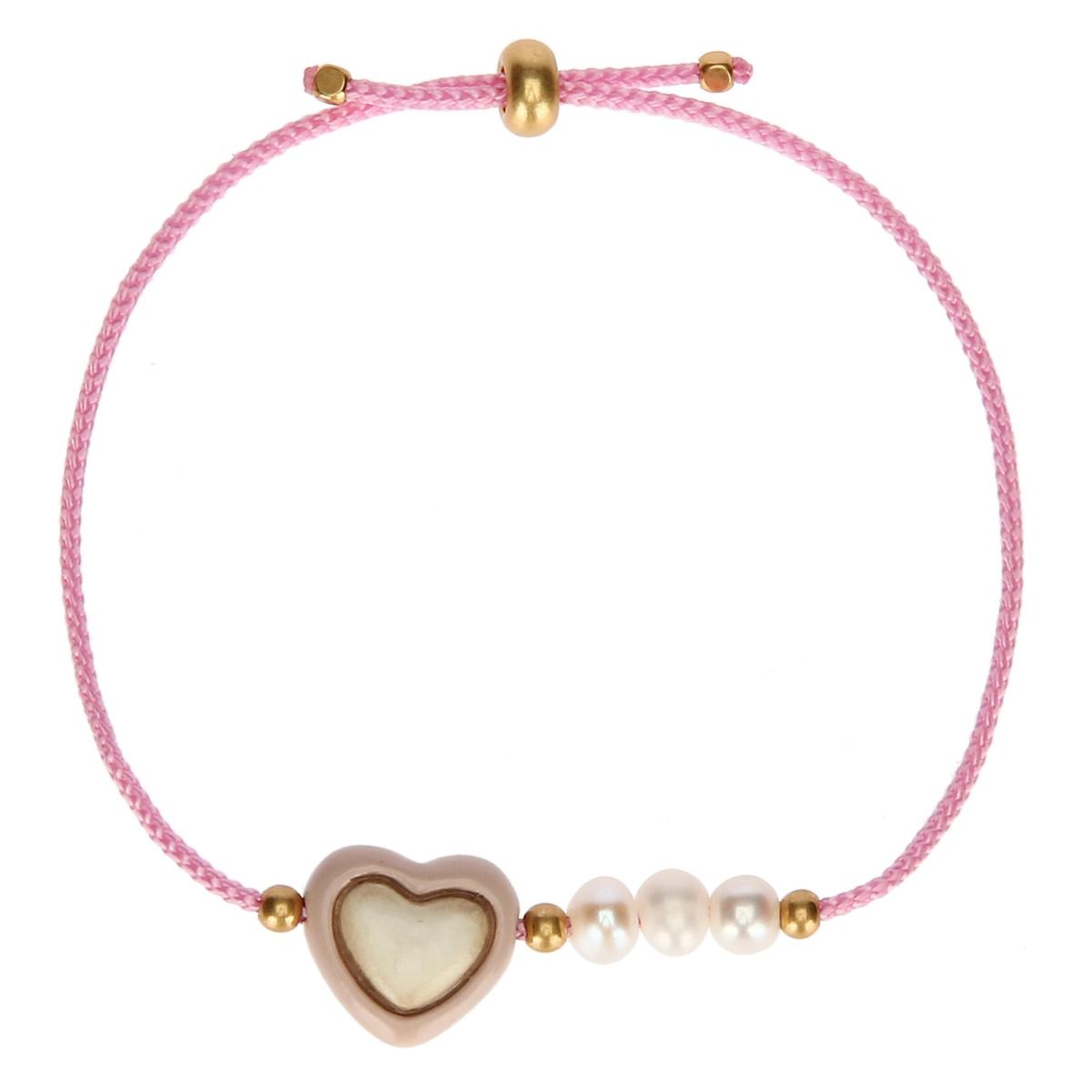 THUN Dedicato a te Bracciale con cuore rosa