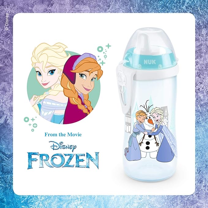 Nuk Active Cup con beccuccio in silicone morbido, Frozen Elsa e Anna 300ml