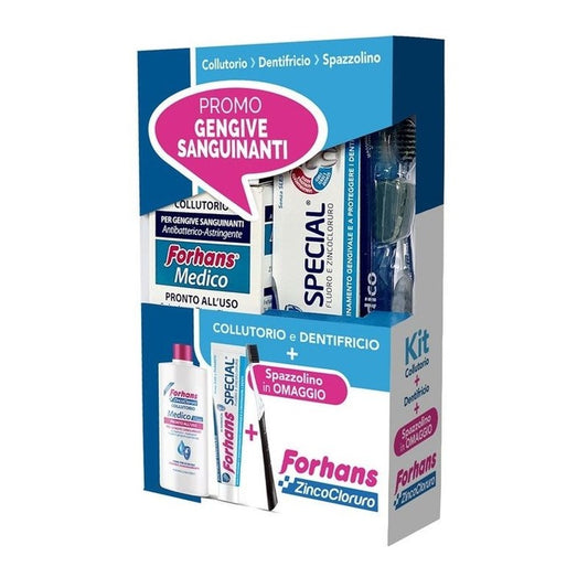 Forhans Kit Gengive Sanguinanti dentifricio + collutorio + spazzolino