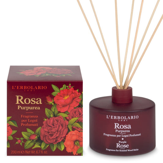 L'Erbolario Diffusore Rosa Purpurea Fragranza per legni Profumati