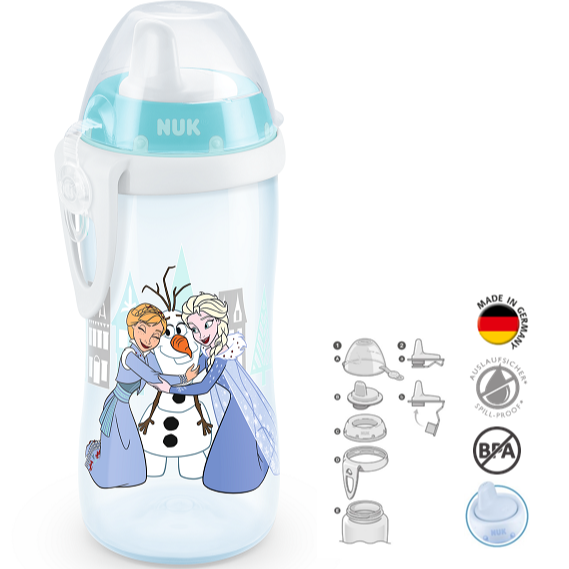 Nuk Active Cup con beccuccio in silicone morbido, Frozen Elsa e Anna 300ml