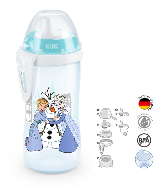 Nuk Active Cup con beccuccio in silicone morbido, Frozen Elsa e Anna 300ml