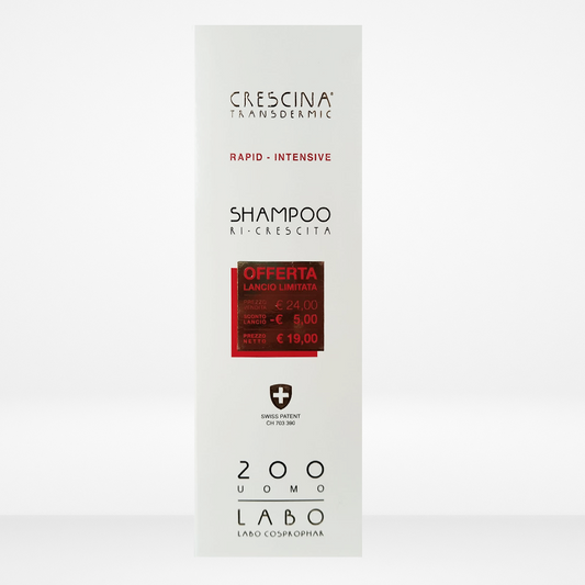 Labo Crescina Shampoo Ri-crescita Transdermic Rapid-Intensive 200 Uomo